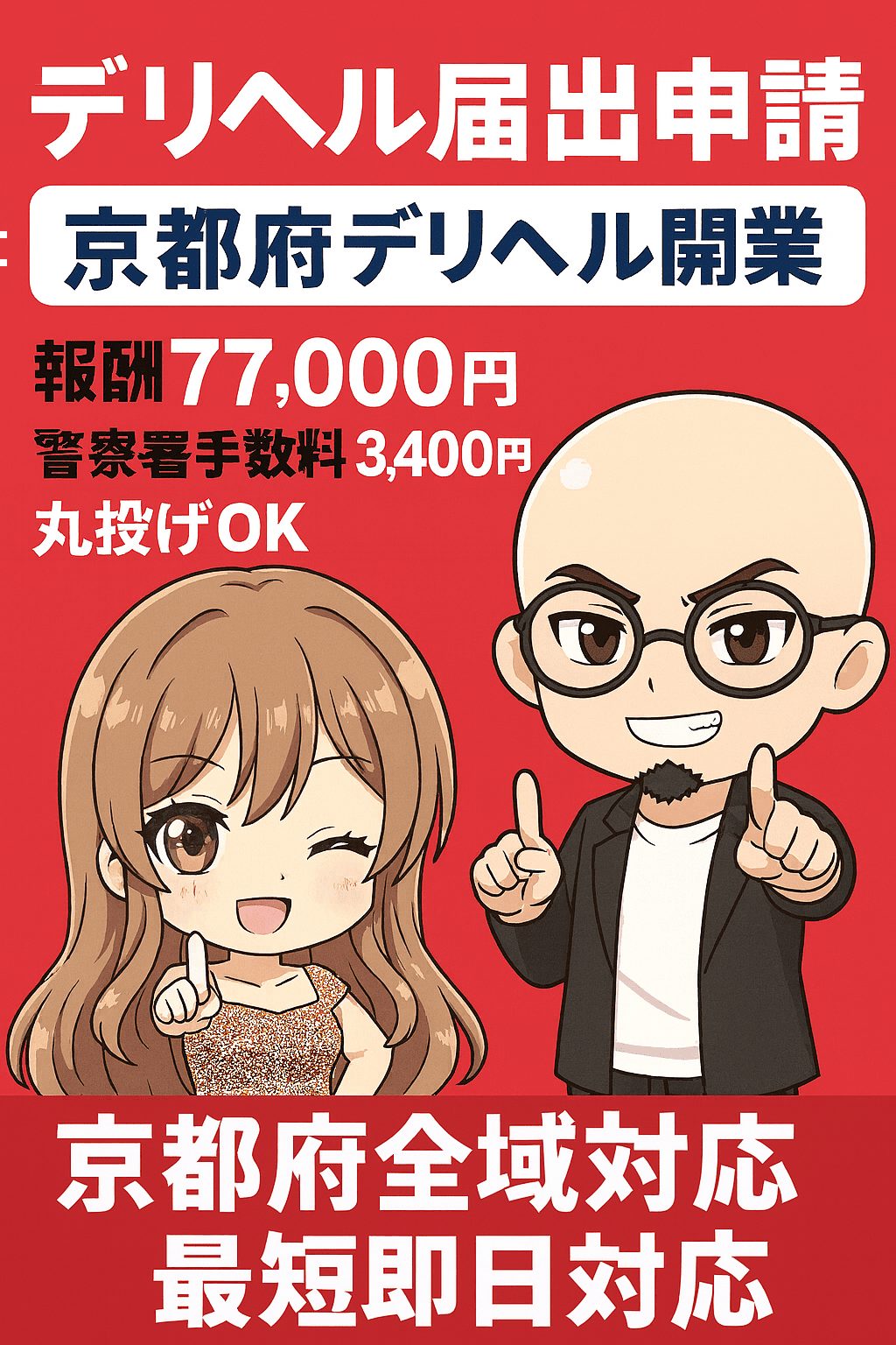 京都府のデリヘルの許可：無店舗型性風俗特殊営業の届出
