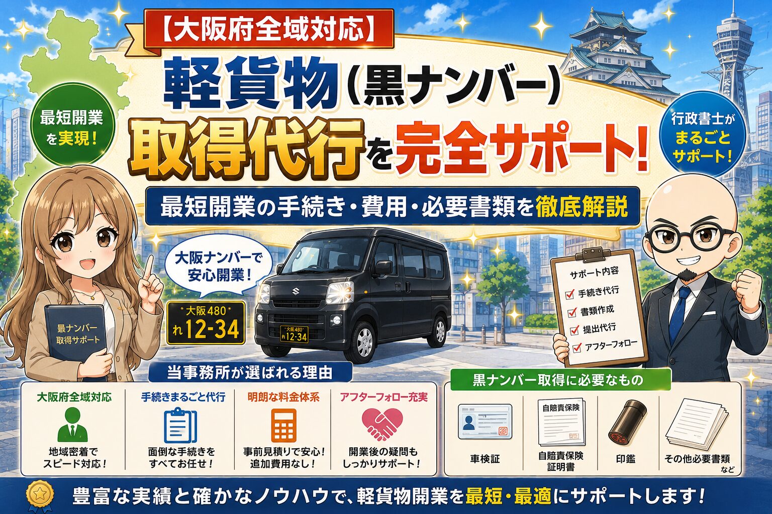 軽貨物を大阪府で取得