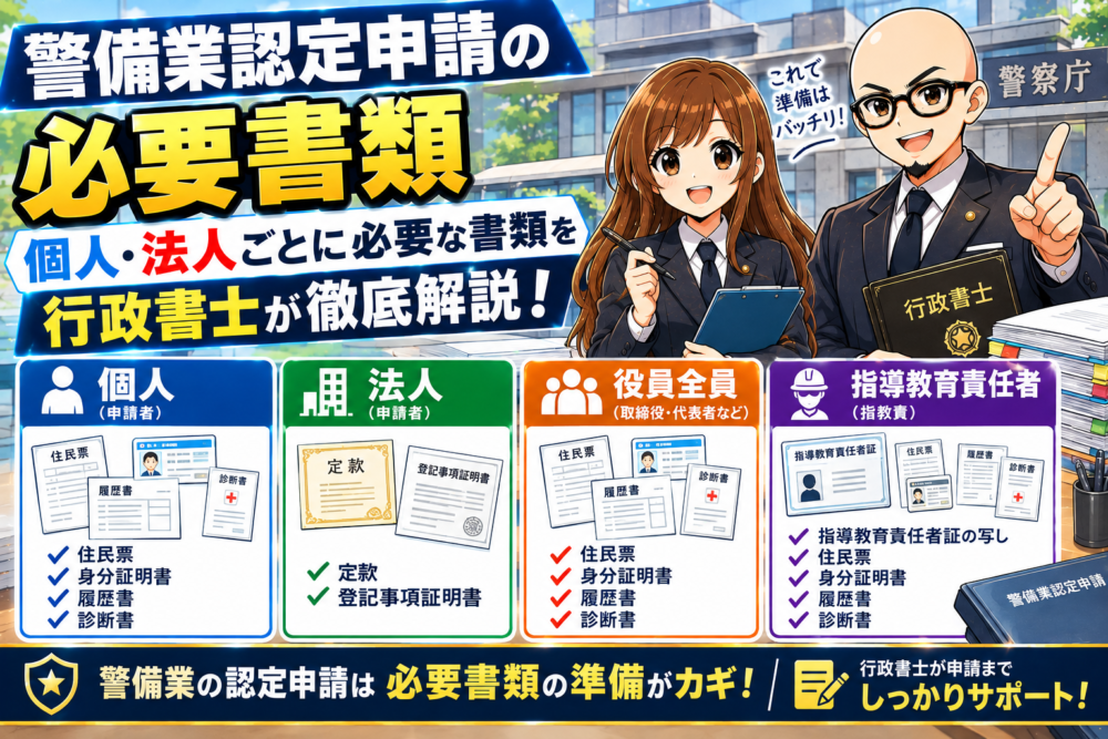 警備業認定の必要書類